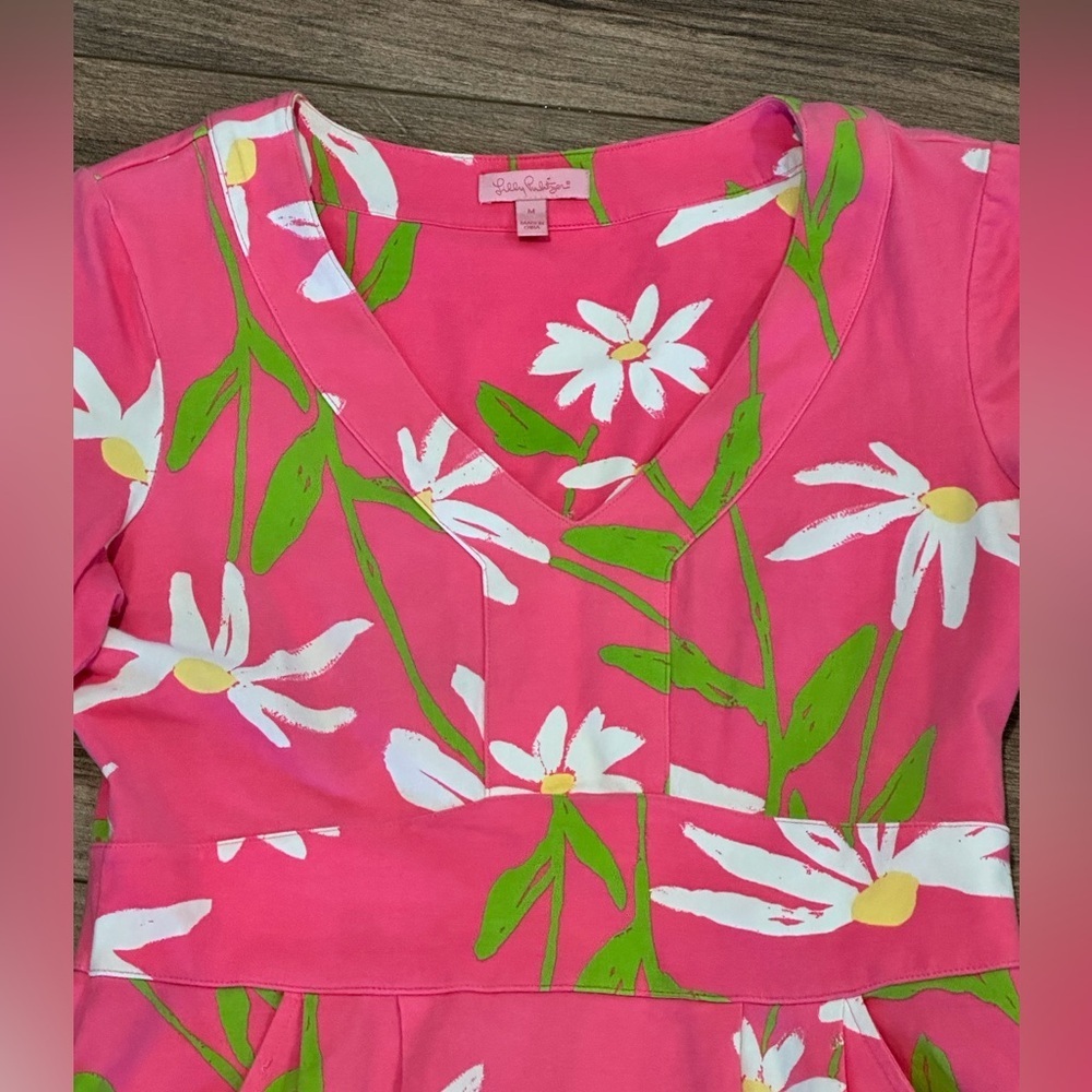 Lilly Pulitzer Talulah Pink and White Dress Size Medium - Picture 2 of 7